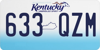 KY license plate 633QZM