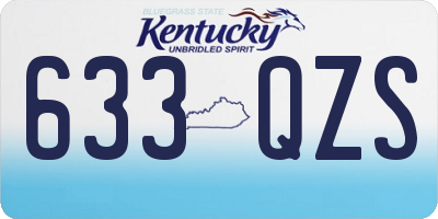 KY license plate 633QZS