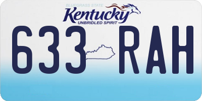 KY license plate 633RAH