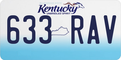 KY license plate 633RAV