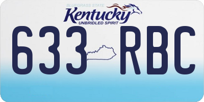 KY license plate 633RBC