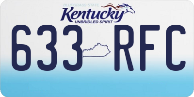 KY license plate 633RFC