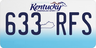 KY license plate 633RFS