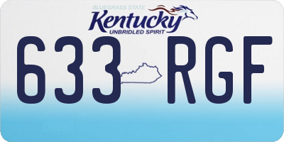 KY license plate 633RGF