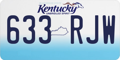 KY license plate 633RJW