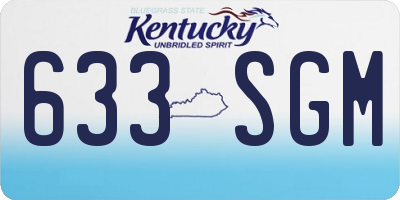 KY license plate 633SGM