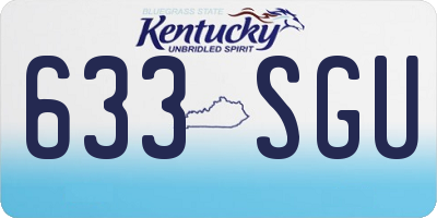 KY license plate 633SGU