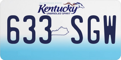 KY license plate 633SGW