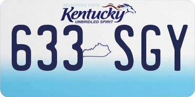 KY license plate 633SGY