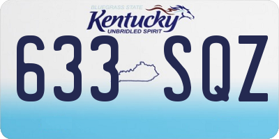 KY license plate 633SQZ