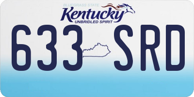 KY license plate 633SRD