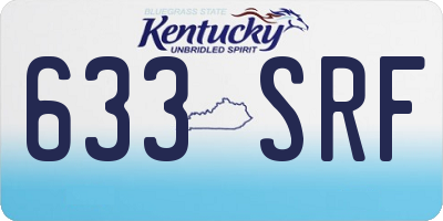 KY license plate 633SRF
