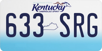 KY license plate 633SRG