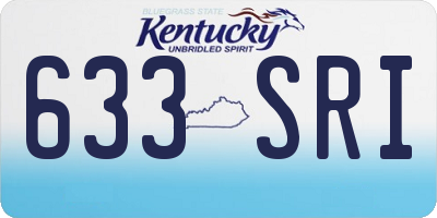 KY license plate 633SRI