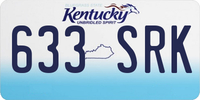 KY license plate 633SRK