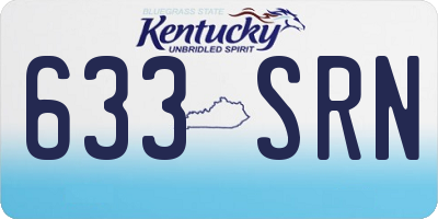 KY license plate 633SRN