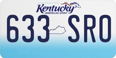 KY license plate 633SRO