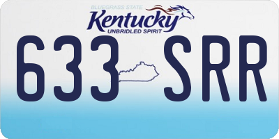 KY license plate 633SRR