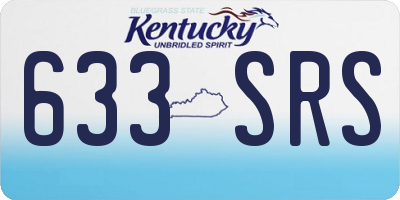 KY license plate 633SRS