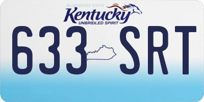 KY license plate 633SRT