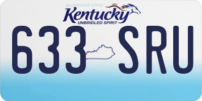 KY license plate 633SRU
