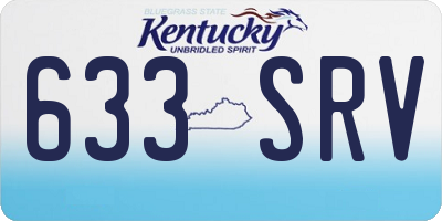KY license plate 633SRV