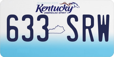 KY license plate 633SRW