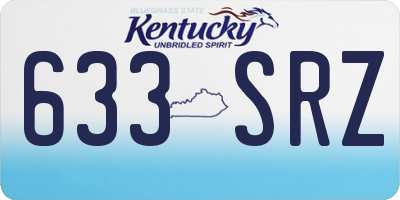 KY license plate 633SRZ