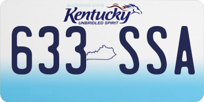 KY license plate 633SSA