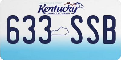 KY license plate 633SSB