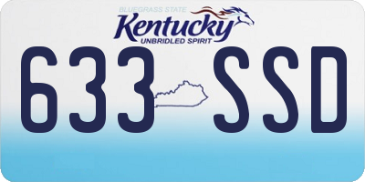 KY license plate 633SSD