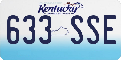 KY license plate 633SSE