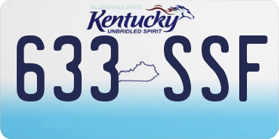 KY license plate 633SSF