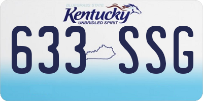 KY license plate 633SSG