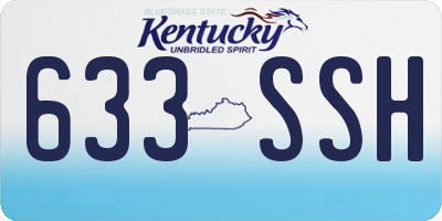 KY license plate 633SSH