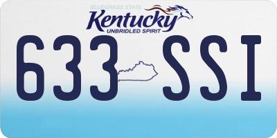 KY license plate 633SSI