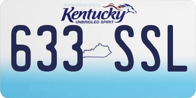 KY license plate 633SSL