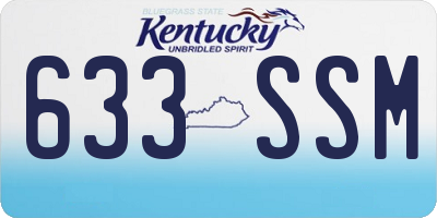 KY license plate 633SSM