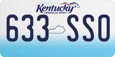 KY license plate 633SSO