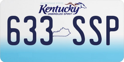 KY license plate 633SSP