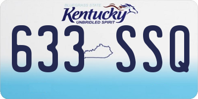 KY license plate 633SSQ