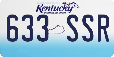 KY license plate 633SSR