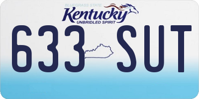 KY license plate 633SUT