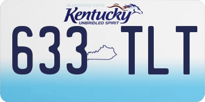 KY license plate 633TLT