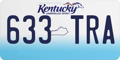 KY license plate 633TRA