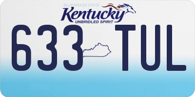 KY license plate 633TUL