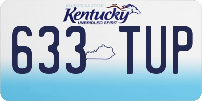 KY license plate 633TUP