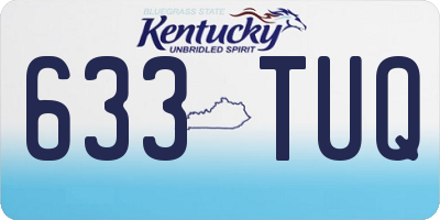 KY license plate 633TUQ