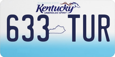 KY license plate 633TUR