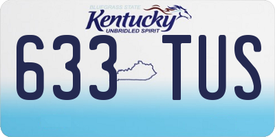 KY license plate 633TUS